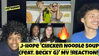 AMERICANS REACT TO j-hope 'Chicken Noodle Soup (feat. Becky G)' MV