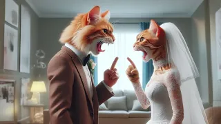 Cat Couple’s Endless Fight…💔 | Cat story 🥺🐱 #catlover #cats #catvideos 😥@ai_storiesofficial