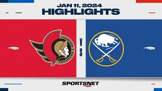 NHL Highlights | Senators vs. Sabres - January 11, 2024