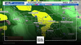 Rainstorm moves into SoCal Wednesday morning