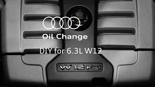 Audi 6.3L A8 W12 Oil Change DIY