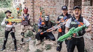 LTT Films : Patrol Police S.E.A.L X Nerf Guns Fight Crime Group Grakk Mask Rescue The Spy