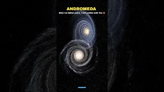 Milky Way vs Andromeda Collision 😱👺 #shorts #space #sun