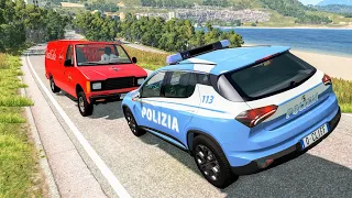 Crazy Police Chases #110 - BeamNG Drive Crashes
