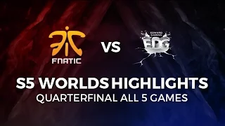 FNATIC vs EDG Highlights All games Quarter-Final 2015 LoL World Championship