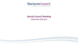 Special Council Meeting | 8 September 2022, 6pm