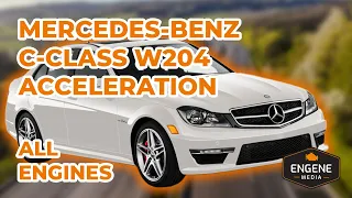 CLASH OF ENGINES! Mercedes Benz C CLASS W204 ALL ENGINES ACCELERATION / Gasoline and Diesel