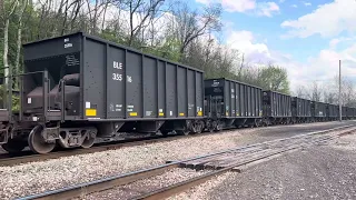 CN 8804 slowly pulls its train out of North Bessemer yard