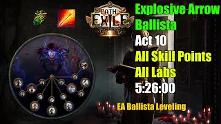 5:26:00 EA Ballista Elementalist - (EA Leveling) All Skill Points & Labs Path of Exile 3.20