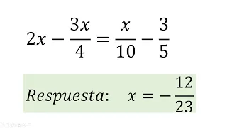 Ecuaciones fraccionarias denominador monomio 01