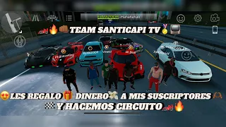 LES REGALO DINERO 💸 A MIS SUSCRIPTORES Y HACEMOS CIRCUITO (CAR PARKING MULTIPLAYER)😍🫶🏾