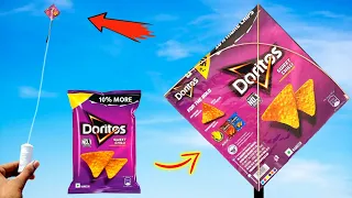 DORITOS packet kite , how to make kite , chips wrapper kite making , patang kese banate he