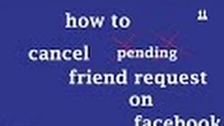 how to cancel friend request on facebook / how to cancel pending friend request on facebook/how to