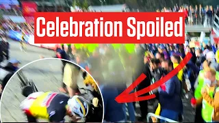 Remco Evenepoel Crash Spoils Vuelta a España 2023 Stage Victory Celebration