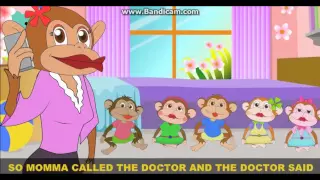 Детские песенки на английском языке: Five Little Monkeys Jumping On The Bed