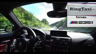 BMW M235i chasing the M3 Ring Taxi - Nürburgring Nordschleife - External Mic - Decat Exhaust