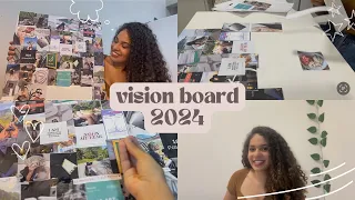 fazendo meu vision board de 2024 | mapa dos sonhos 🎯🍃💗✨