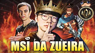 o DIA que o FAKER RENASCEU das CINZAS pra SALVAR a T1 - MSI DA ZUEIRA