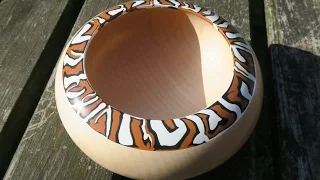 Woodturning a Marbled Milliput Margin Bowl