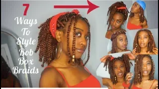 7 ways to style BOB BOX BRAIDS ! | MoreMaddie