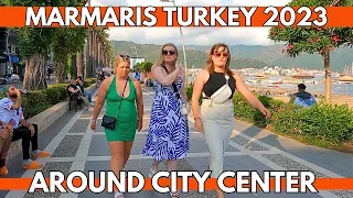 Marmaris Turkey 2023 City Center Beach Side,Grand Bazaar 30 MAY Walking Tour | 4K UHD 60FPS