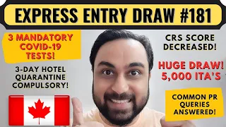 Express Entry Draw #181 For Canada PR | Canada CEC Draw | Dream Canada