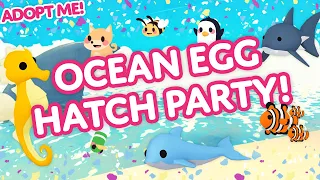 "I HATCHED A MEGA NEON?!" 💀 Ocean Egg Hatch Party! 🦈 Adopt Me! on Roblox