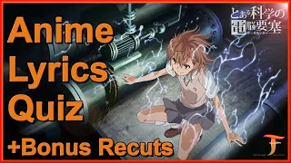 Anime Lyrics Quiz — 30 Regular Anime Opening + 10 Bonus Recuts