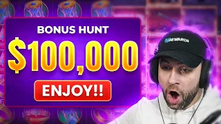 CRAZY WINS & PROFIT From This HUGE $100,000 Bonus Hunt... 40+ BONUSES!! (Highlights)