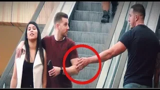 TOUCHING STRANGERS HANDS ON ESCALATOR IN HOUSTON!!