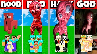 Minecraft Battle FAMILY LIL NUGGET SCP BUILD HOUSE CHALLENGE NOOB vs PRO vs HACKER vs GOD Animation