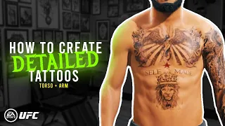 UFC 4 TATTOO TUTORIAL | TORSO & ARM