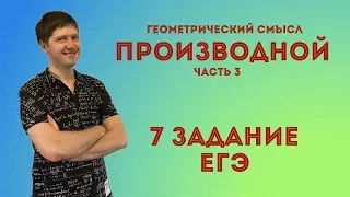 Геометрический смысл производной. Теория + разбор задач. 7 задание профильного ЕГЭ по математике