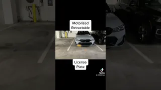 Motorized Retractable License Plate on 2023 BMW 330ix Brooklyn Grey #shorts #viral