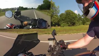 KTM 1290 Super Duke R vs BMW S1000R 6th gear roll