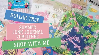 Summer Dollar Tree Junk Journal Challenge #1: Shop With Me and Haul: Come Join Me On This Challenge!