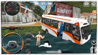 Minibus Simulator Vietnam #3 Hyundai County Falled In Flood |Game