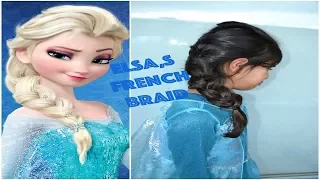 Create your own Disney Frozen Elsa,s Braid | Texture French Braid Tutorial
