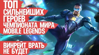 ТОП СИЛЬНЕЙШИХ ГЕРОЕВ Чемпионата Мира Mobile legends по Винрейту  Вот она Мета и Имба Турнира М5