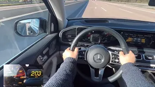 Mercedes-Benz GLE 350e Hybrid TOP SPEED Drive on German Highway / Autobahn