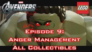 Lego Marvel's Avengers - ALL COLLECTIBLES: "ANGER MANAGEMENT" Episode 9