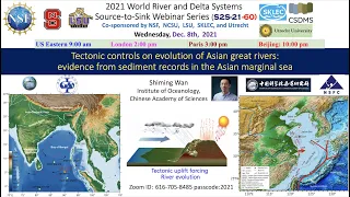 S2S21-60 Tectonic controls on evolution of Asian great rivers (Shiming Wan, 12/08/21)