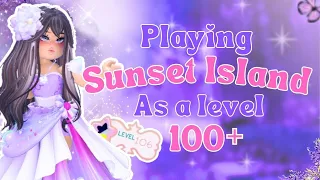 Playing Sunset Island as a level 100+  -  Roblox Royale High