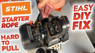 STIHL Starter Rope Hard to Pull. Easy DIY Fix!