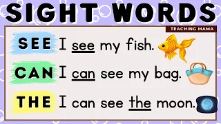 LET'S READ! | SIGHT WORDS SENTENCES | SEE, CAN, THE | PRACTICE READING ENLGISH | TEACHING MAMA