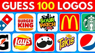 Guess the Logo in 3 Seconds | Food & Drink Edition 🍕🥤 100 Logos | Quiz King