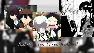 Bsd ships react to each other!!//bsd//ships//Angst+fluff//