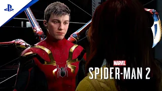 Marvel's Spider-Man 2 Peter Transforms Into Hybrid Nanotech Suit With Younger MJ