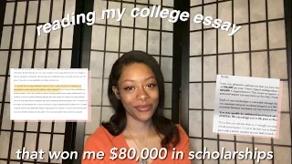 reading my college essay that won me $80,000 in scholarships + tips on how to write yours!