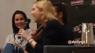 Eliza Taylor talks bed scene with Alycia (So funny)